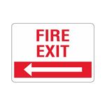 Fire Exit Left Arrow Sign